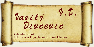 Vasilj Divčević vizit kartica